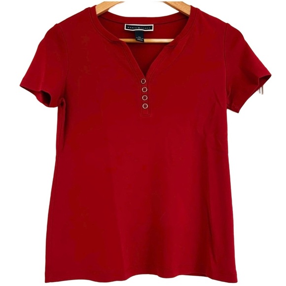 KAREN SCOTT Vintage True Red Short Sleeve Tee - Picture 2 of 6